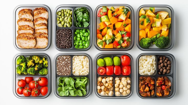 “Weight loss diet plan for beginners showing portion-controlled healthy meals”